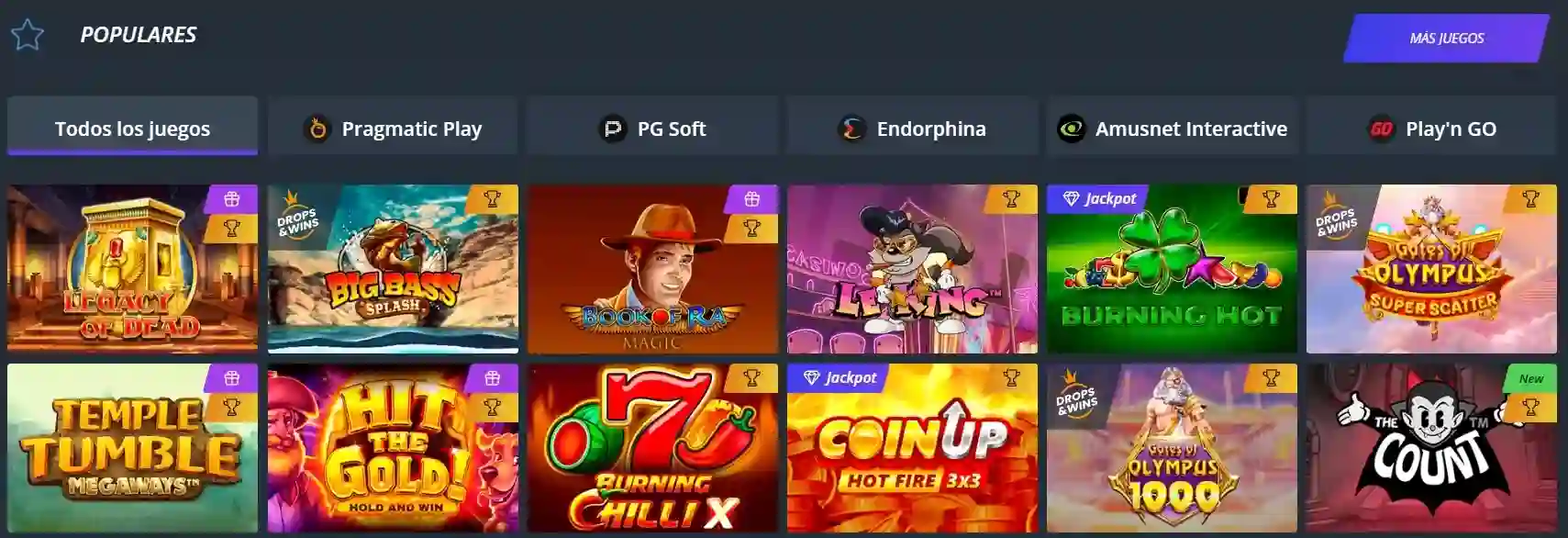 Slots populares en Jet Casino