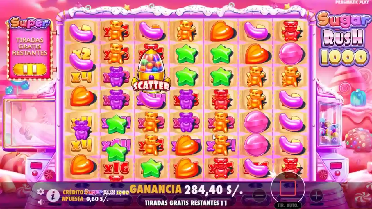 11 tiradas gratis restantes con multiplicadores activos